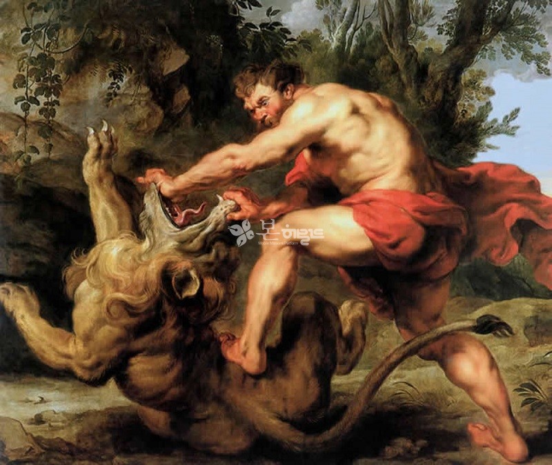 Samson Slaying the Lion (1628) by Peter Paul Rubens