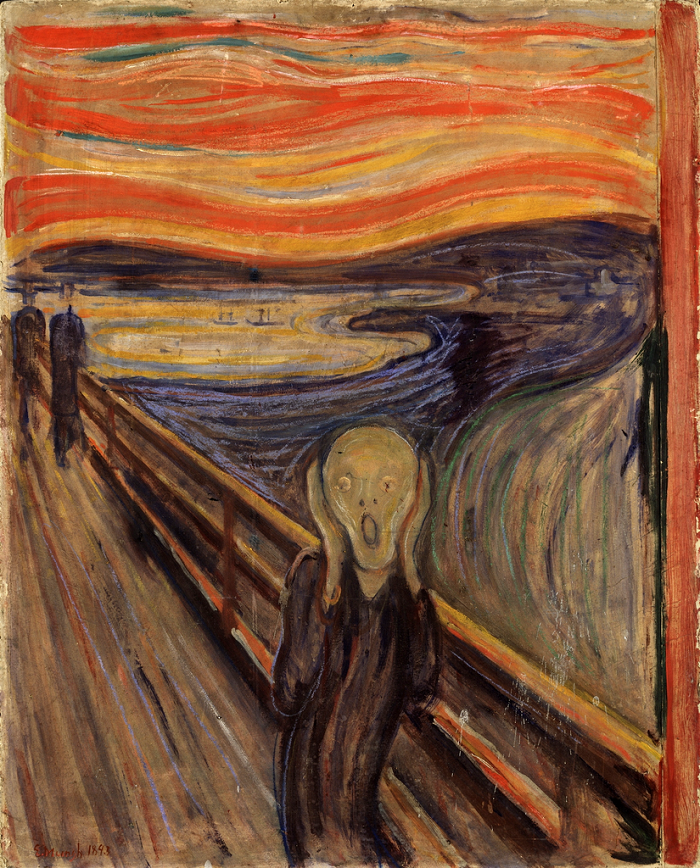 The Scream by Edvard Munch,(1863-1944), 1893