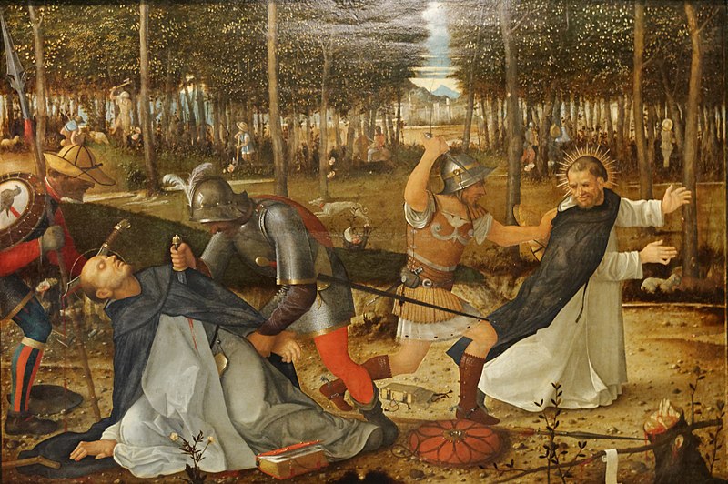 The Murder of St Peter the Martyr ,Giovanni Bellini(1430-1516), 1509