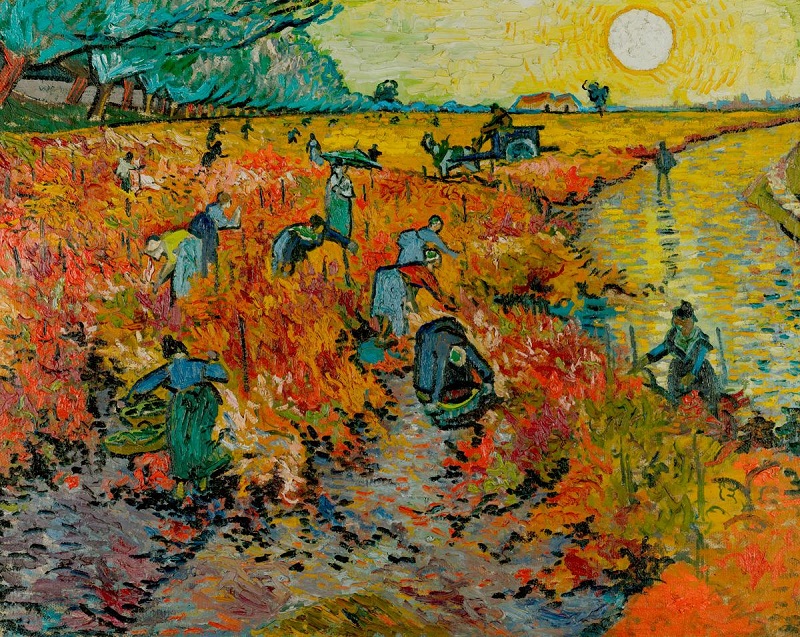 'Red Vineyards at Arles' (1888) by Vincent Van Gogh