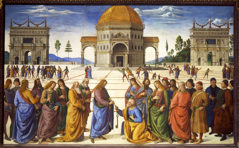 Delivery of the Keys, Pietro Perugino, 1481–1482