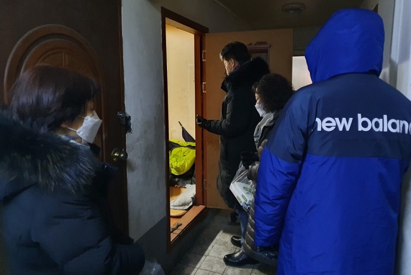 쪽방촌 심방의 모습