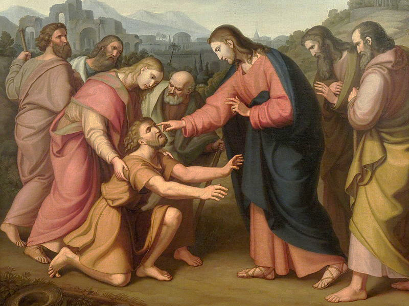 Václav Mánes(1793-1858), Healing the Blind Man, 1832
