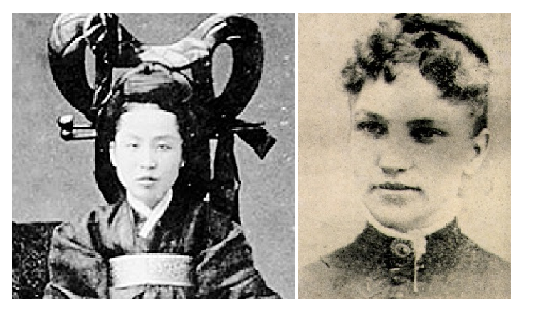 명성왕후와 애니 엘러스(Annie Ellers Bunker) 선교사