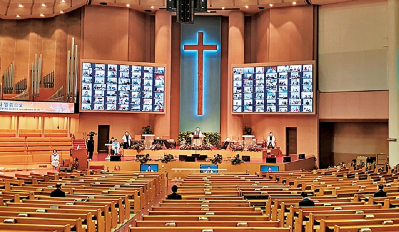 여의도순복음교회 주일예배 현황, 출처 : 여의도순복음교회