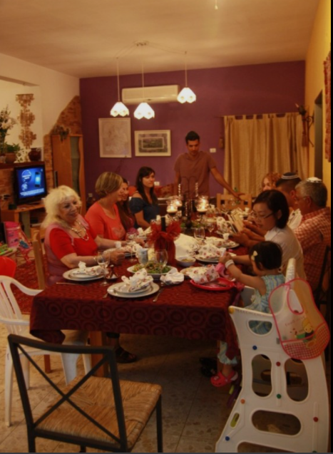 유대인 가정 금요저녁식사-샤밧