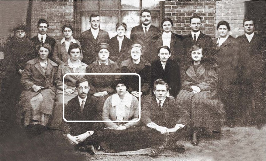 동양선교회 내한 선교사들, 에드윈길보른과 그 아내 길보른 부인(네모 안), 출처 : 서울신학대학교 100년 역사 화보집