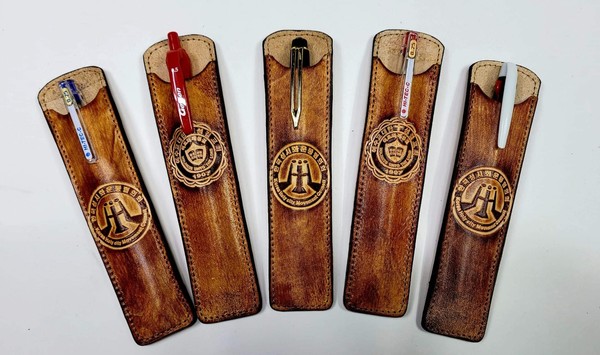 볼펜 가죽 꽃이