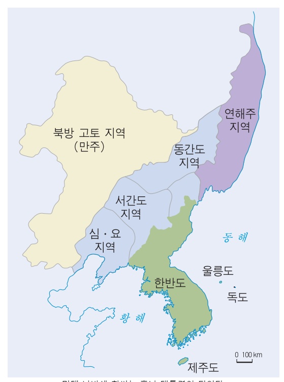구한말 지도(출처:간도되찾기운동본부)