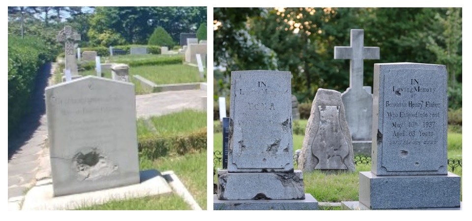 살아서 누군가의 영혼을 구한 선교사들은 전쟁 중 비석으로 누군가의 생명을 총탄에서 보호했다