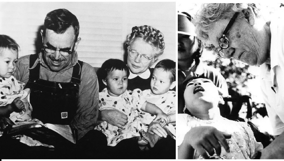 홀트 부부와 그의 딸 말리 홀트