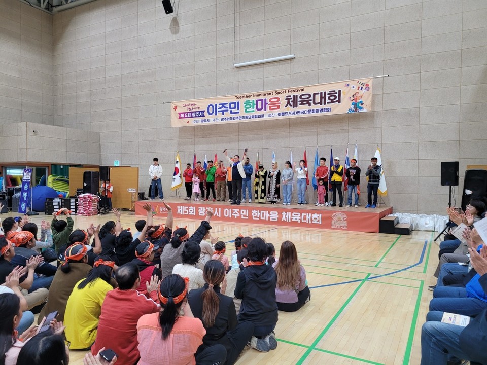 행사를 위한 기수단 입장