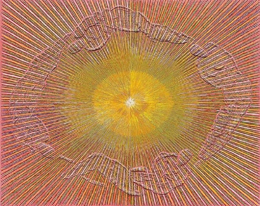 -순환-태초에 빛, 227×182㎝, 캔버스에 아크릴 물감·혼합재료, 2009 ⓒ여주 소망교도소