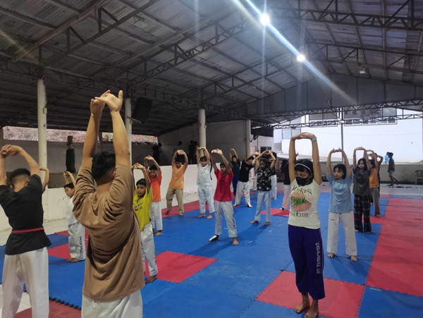 열방선교교회에서 태권도 수련 중.(오준섭 선교사가 7년간 태권도 지도를 한곳)/사진제공=오준섭 선교사
