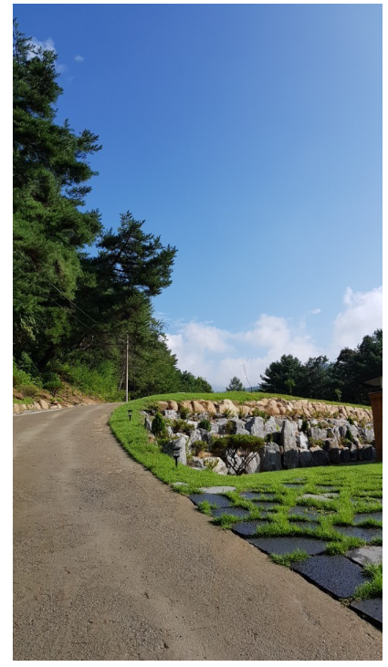 변화산수양관 기도처소 올라가는 길