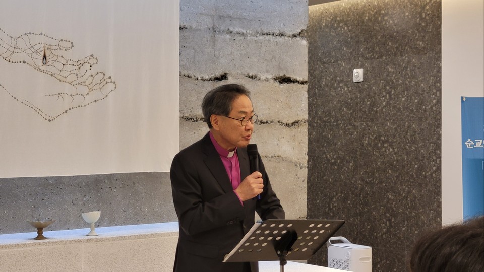 김정석 감독회장은 고 김영학 목사의 삶과 그의 흔적을 돌아볼 것을 말했다.