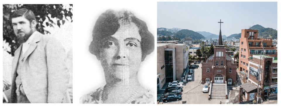 맥길 선교사, 베어 선교사, 현재 공주제일교회 전경