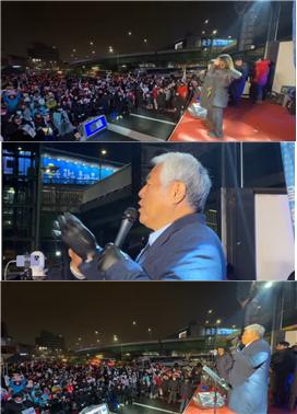 당진의 한 여성 집필자와 전광훈 목사가 각각 연설 하고 있다. 전 목사는 이 자리에서 한국 역사와 이승만, 박정희 대통령에의 긍정 사관으로 회중을 계몽하였다.