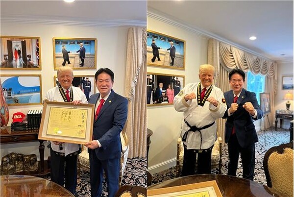 Mr. Donald J. Trump  대통령과 백악관에서 기념샷-이동섭 원장 제공